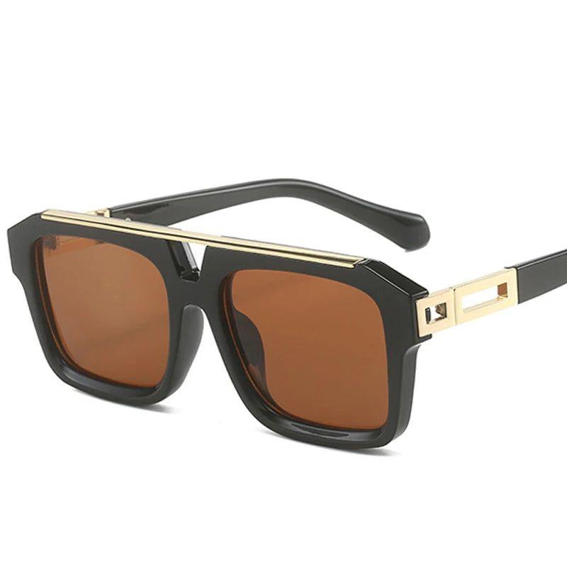 Fashionable Retro Jelly Color Double Bridge Square Sunglasses with 100% UV400 Protection - Lucid Fantasy 