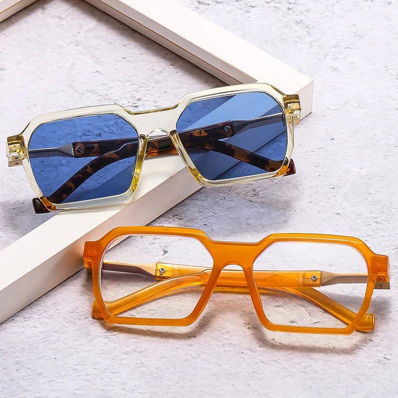 Fashionable Retro Polygon Square Shades with UV400 Protection - Original Design Fashion Sunglasses - Lucid Fantasy 