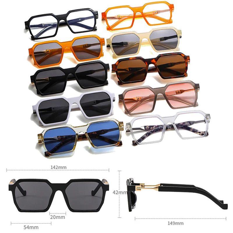 Fashionable Retro Polygon Square Shades with UV400 Protection - Original Design Fashion Sunglasses - Lucid Fantasy 