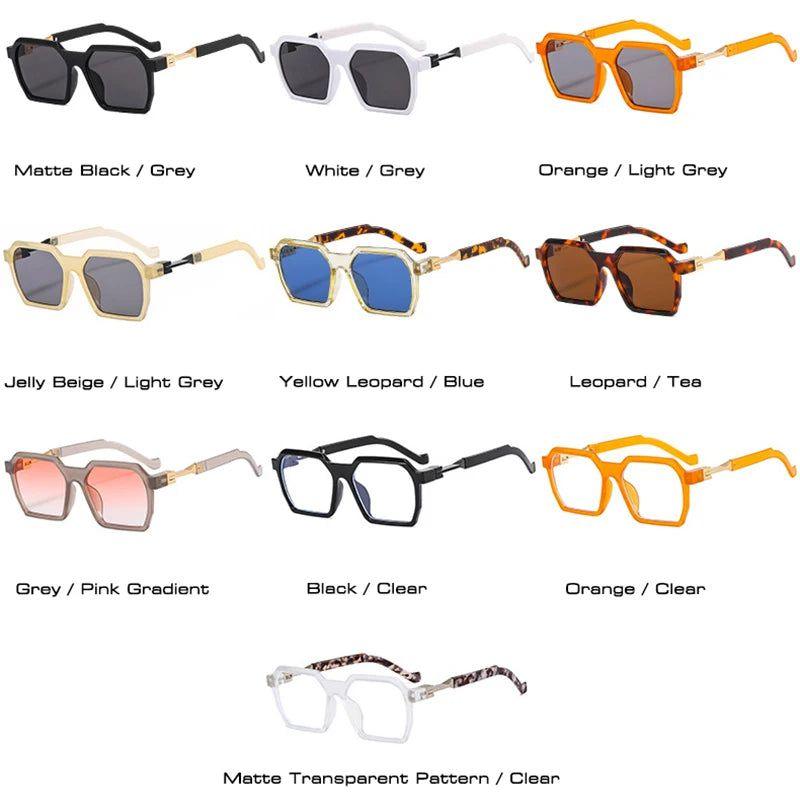 Fashionable Retro Polygon Square Shades with UV400 Protection - Original Design Fashion Sunglasses - Lucid Fantasy 