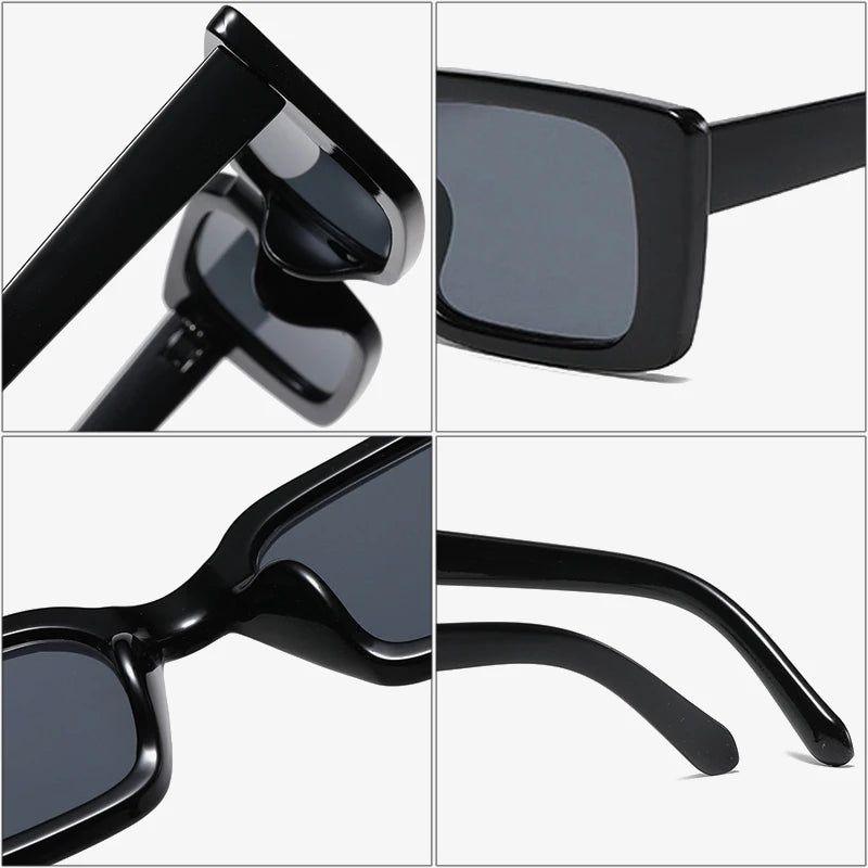 Fashionable Retro Rectangle Sunglasses with Gradient Lenses and UV400 Protection - Lucid Fantasy 