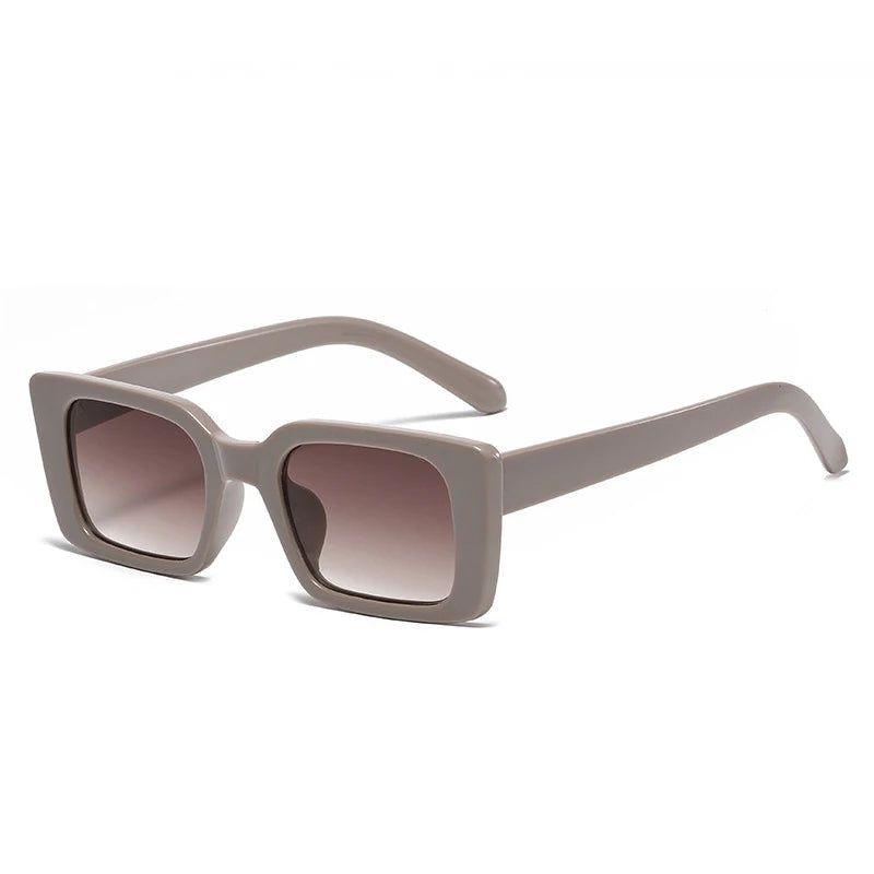 Fashionable Retro Rectangle Sunglasses with Gradient Lenses and UV400 Protection - Lucid Fantasy 