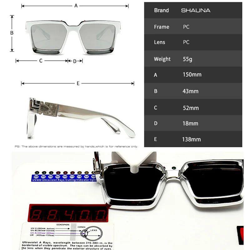 Fashionable Retro Square Luxury Sunglasses with UV400 Protection - Colorful Fashion Shades - Lucid Fantasy 