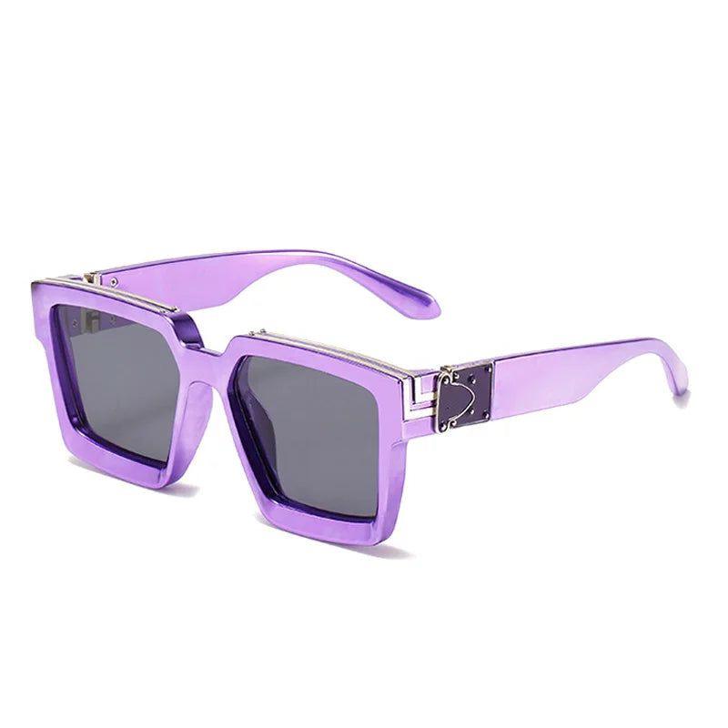 Fashionable Retro Square Luxury Sunglasses with UV400 Protection - Colorful Fashion Shades - Lucid Fantasy 