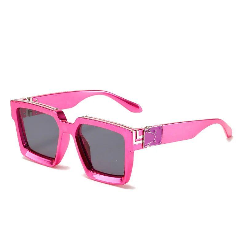 Fashionable Retro Square Luxury Sunglasses with UV400 Protection - Colorful Fashion Shades - Lucid Fantasy 