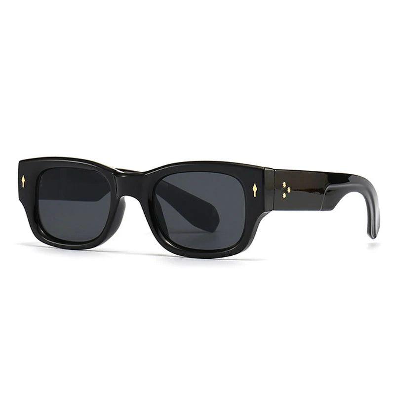 Fashionable Retro Square Rivet Sunglasses with UV400 Protection - Lucid Fantasy 