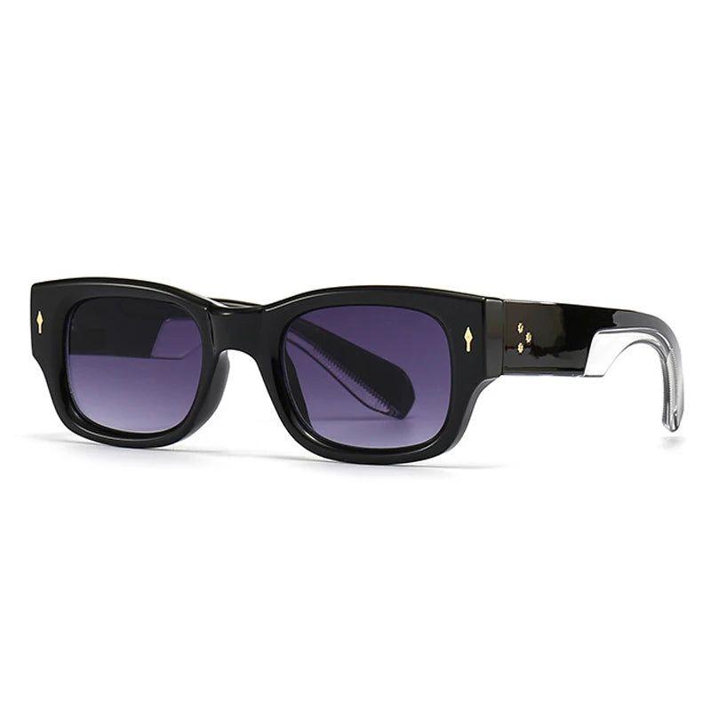 Fashionable Retro Square Rivet Sunglasses with UV400 Protection - Lucid Fantasy 