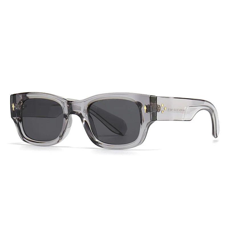 Fashionable Retro Square Rivet Sunglasses with UV400 Protection - Lucid Fantasy 