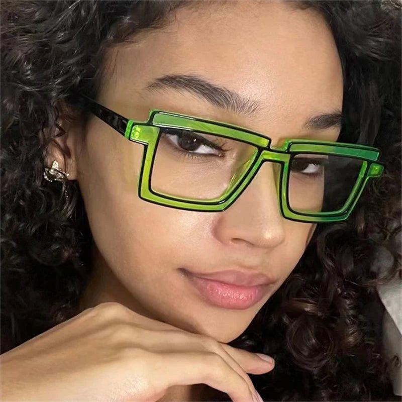 Fashionable Retro TR90 Square Glasses with Anti-Blue Light Protection - Lucid Fantasy 