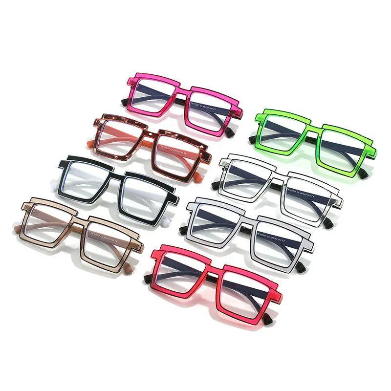 Fashionable Retro TR90 Square Glasses with Anti-Blue Light Protection - Lucid Fantasy 