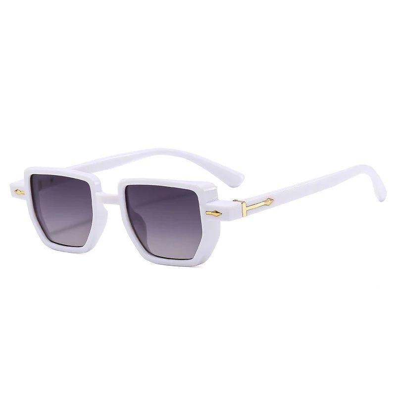 Fashionable Riveted Polygon Frame Sunglasses with UV400 Protection - Lucid Fantasy 