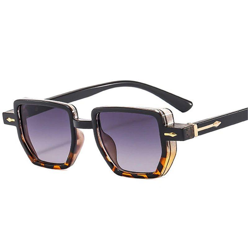 Fashionable Riveted Polygon Frame Sunglasses with UV400 Protection - Lucid Fantasy 