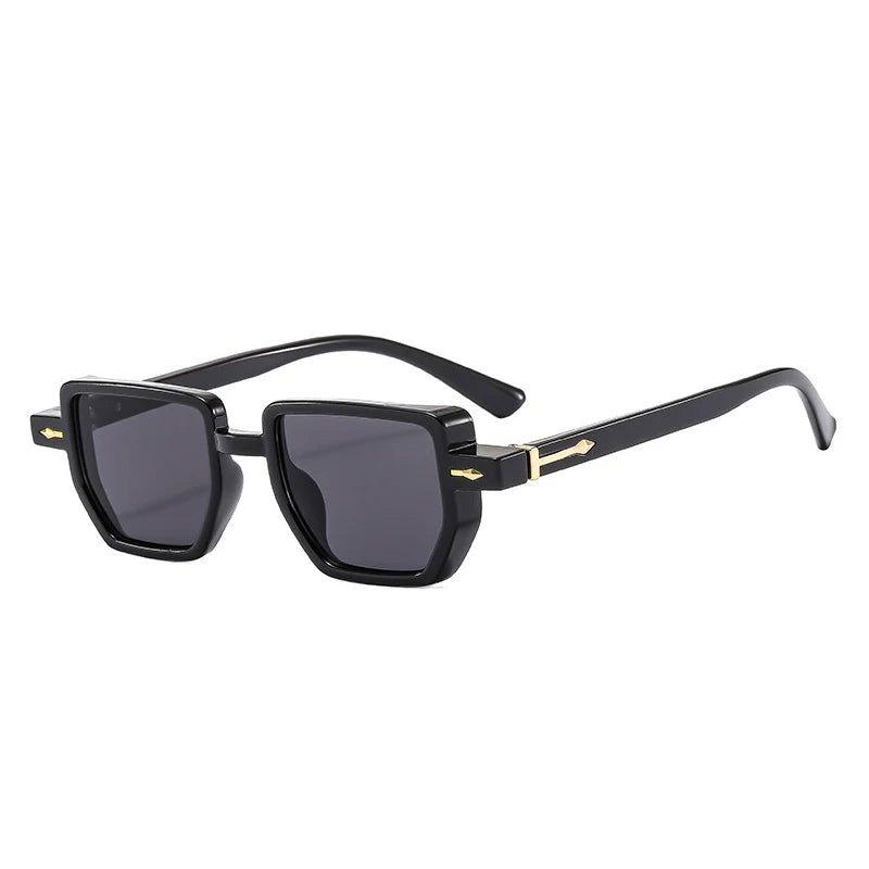 Fashionable Riveted Polygon Frame Sunglasses with UV400 Protection - Lucid Fantasy 