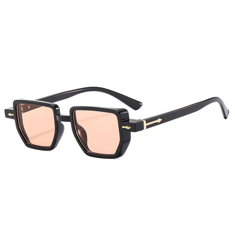 Fashionable Riveted Polygon Frame Sunglasses with UV400 Protection - Lucid Fantasy 