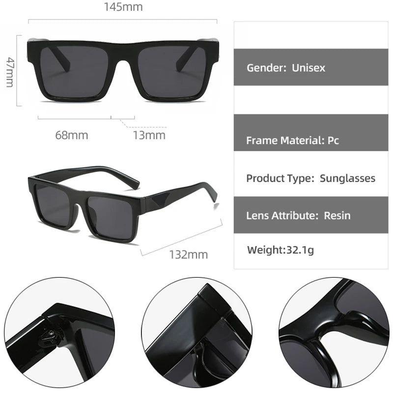 Fashionable Square Lens Sunglasses with UV400 Protection - Stylish Fashion Frames - Lucid Fantasy 