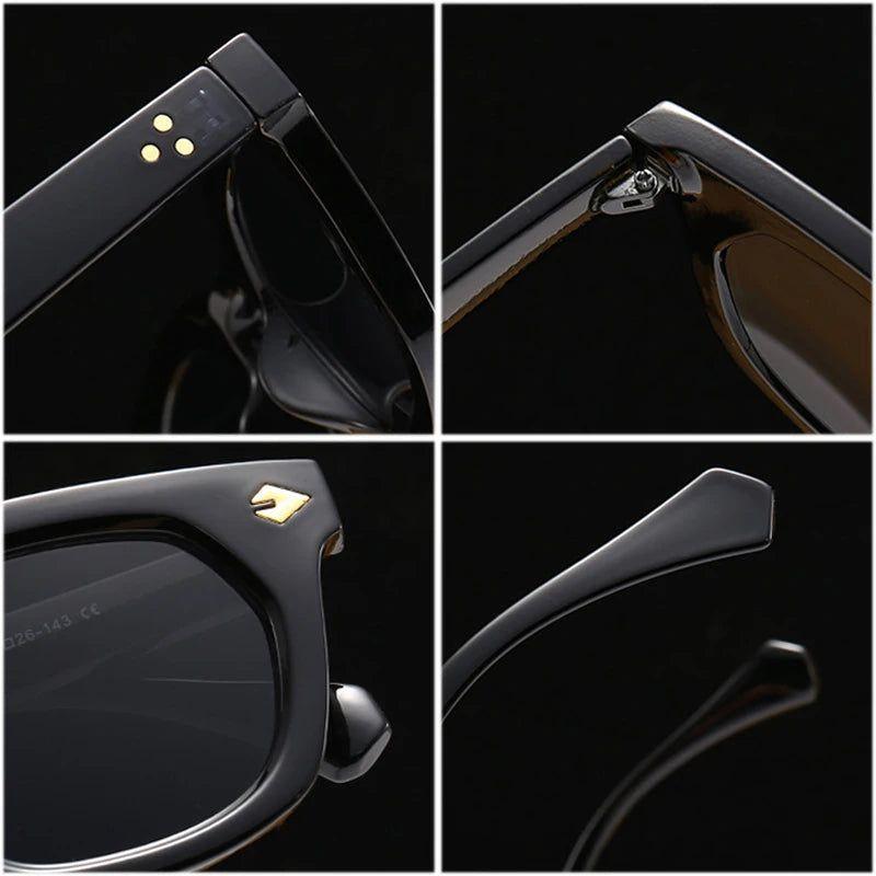 Fashionable Square Rivets Sunglasses with UV400 Protection - Lucid Fantasy 