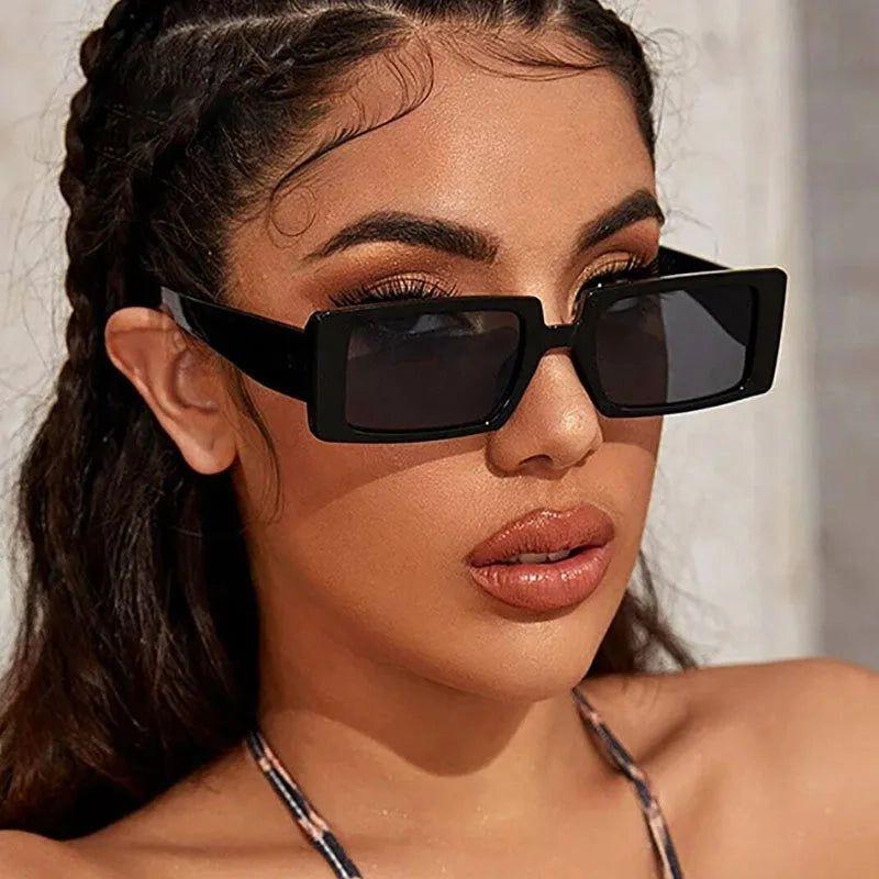 Fluorescent Retro Rectangle Sunglasses with UV400 Protection for Summer Fashion - Lucid Fantasy 