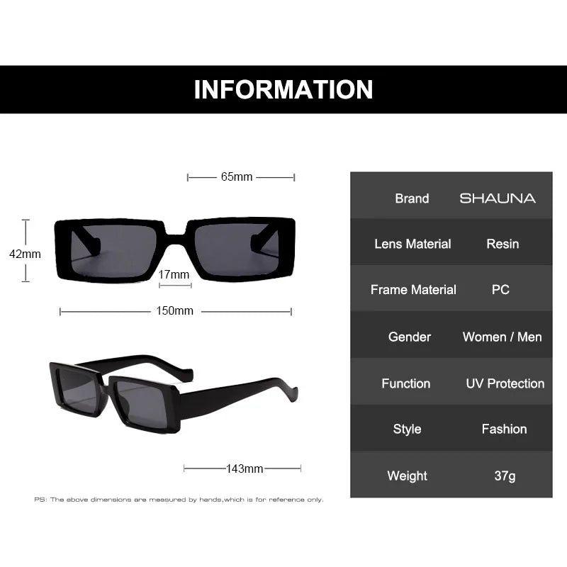 Fluorescent Retro Rectangle Sunglasses with UV400 Protection for Summer Fashion - Lucid Fantasy 