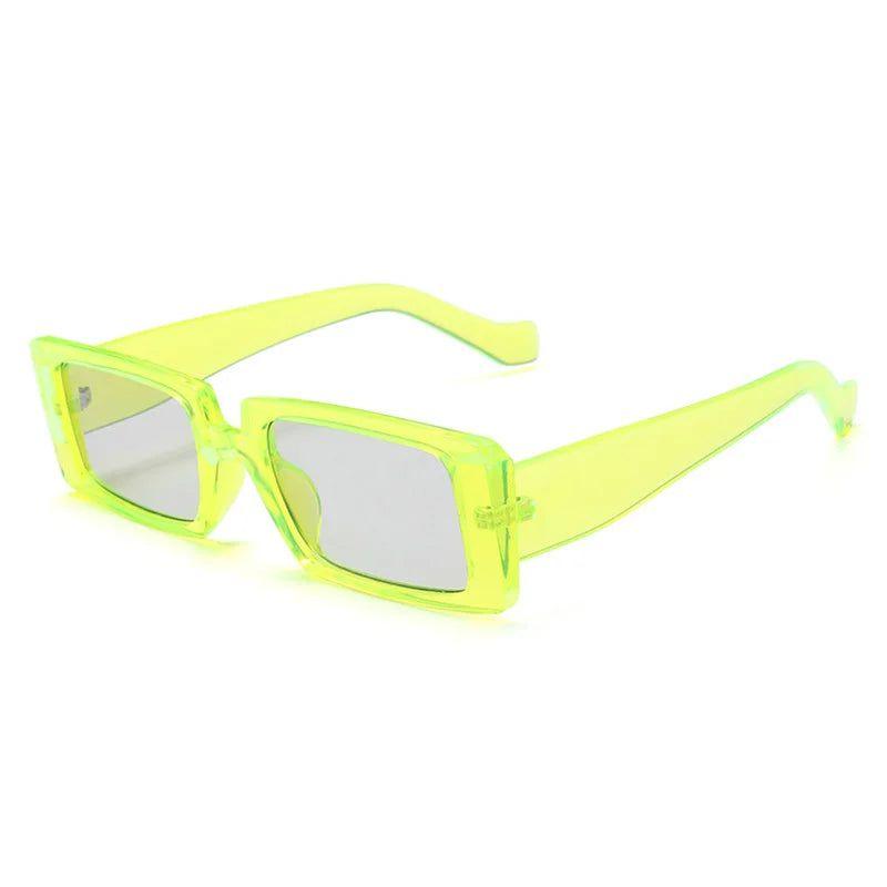 Fluorescent Retro Rectangle Sunglasses with UV400 Protection for Summer Fashion - Lucid Fantasy 