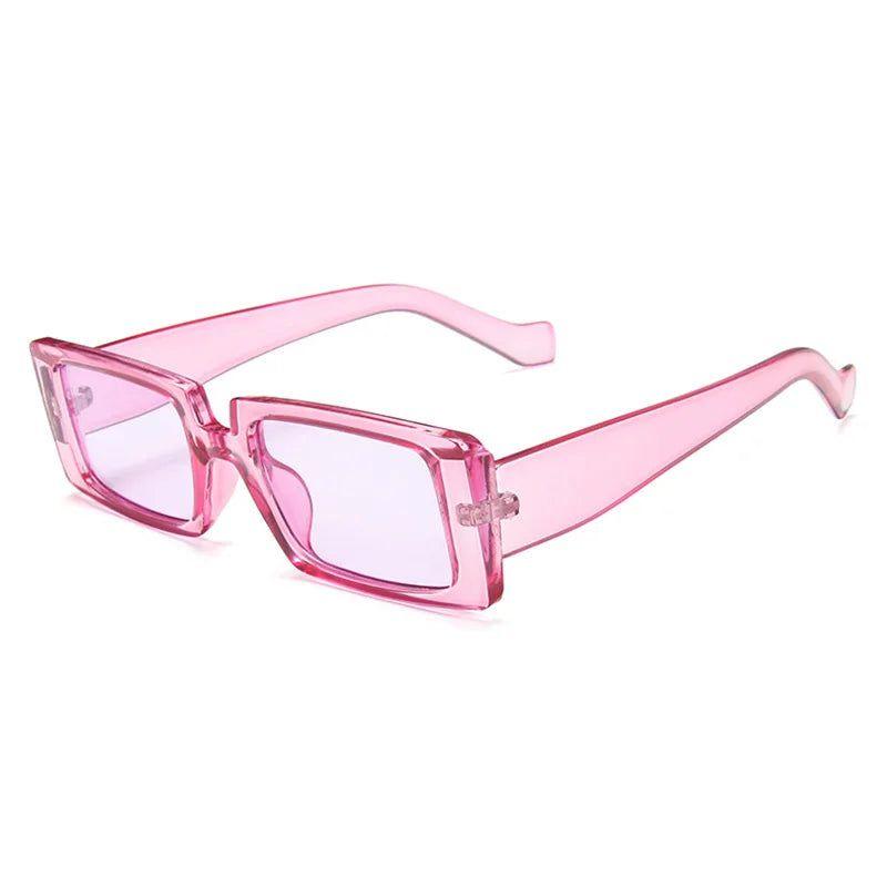 Fluorescent Retro Rectangle Sunglasses with UV400 Protection for Summer Fashion - Lucid Fantasy 