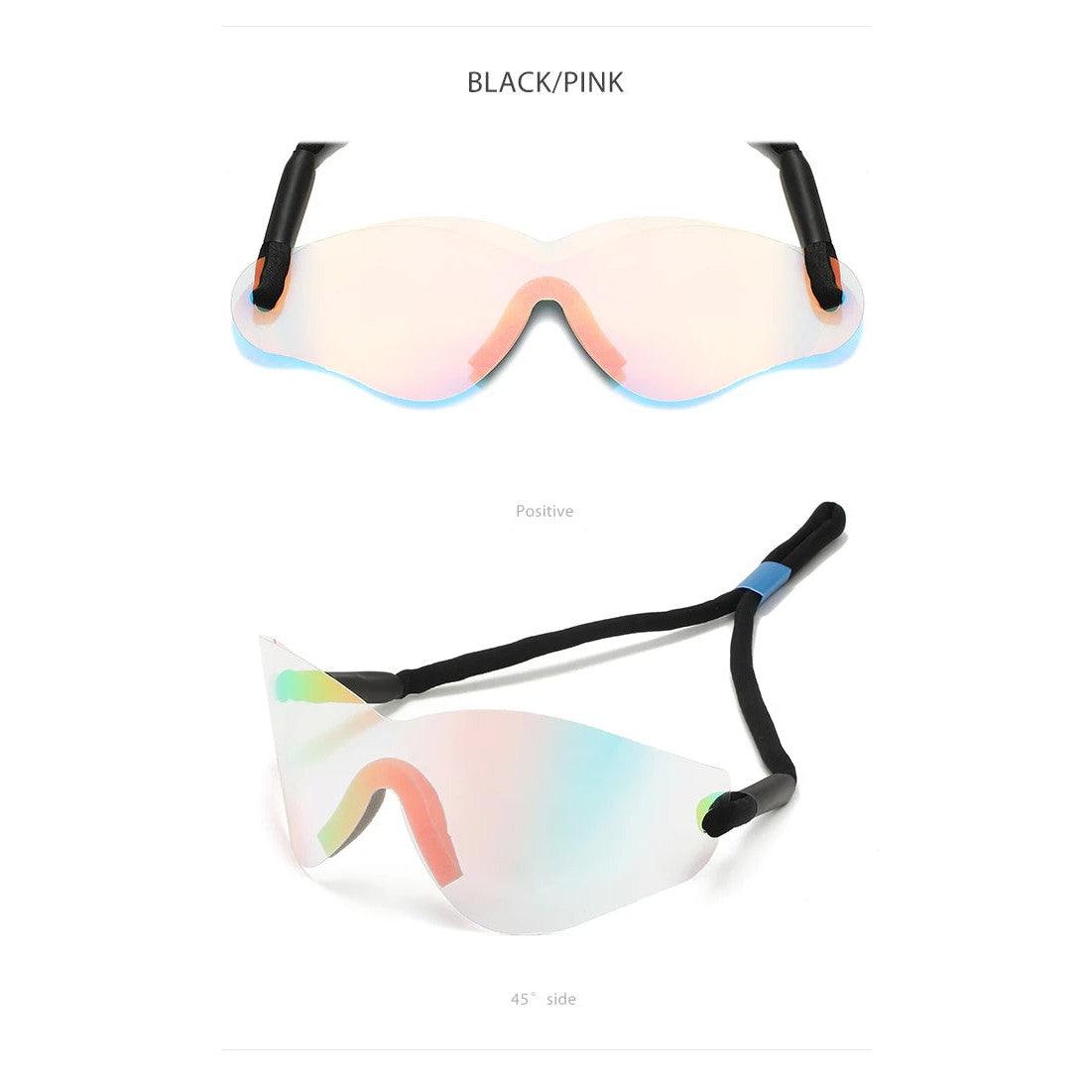 Futuristic Rimless Oversized Hip-Hop Sunglasses for Y2K Fashion - Lucid Fantasy 