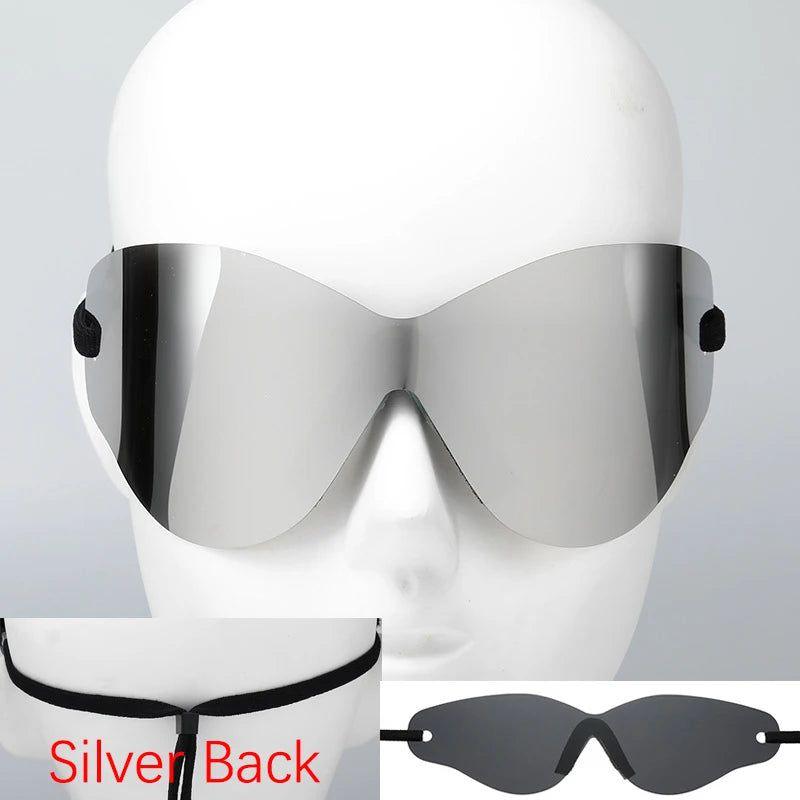 Futuristic Rimless Oversized Hip-Hop Sunglasses for Y2K Fashion - Lucid Fantasy 