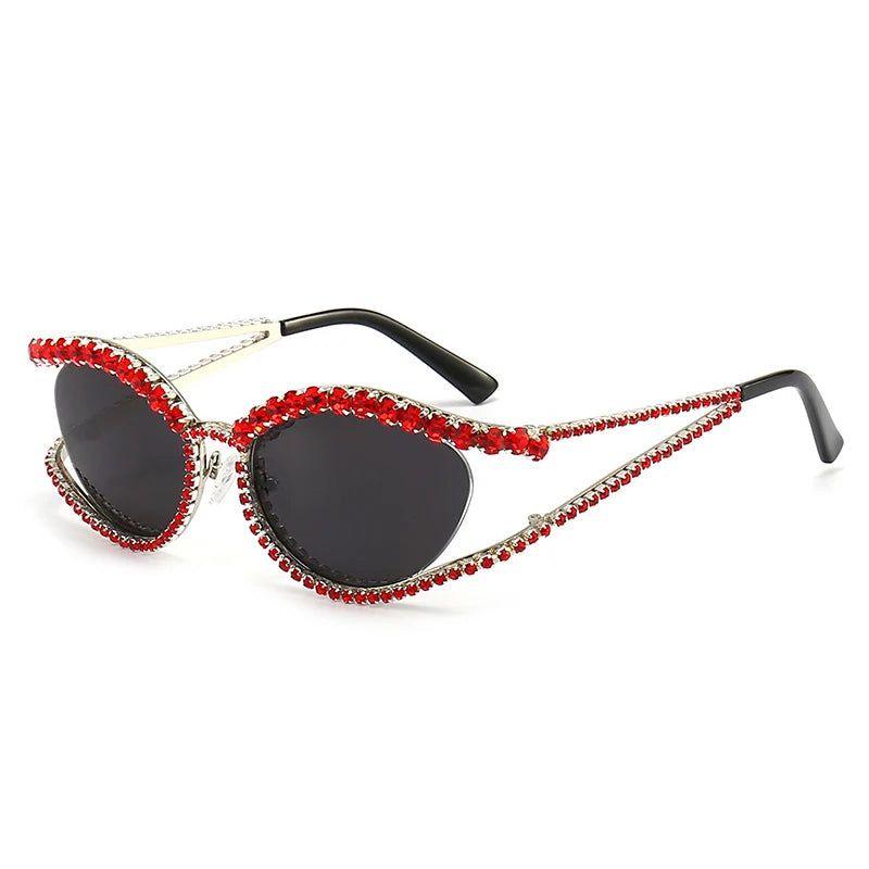 Glamorous Rhinestone-Studded Sunglasses for Party Fashion - Lucid Fantasy 