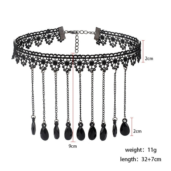Goth Chic Neo Gothic Punk Lace Choker Necklace
