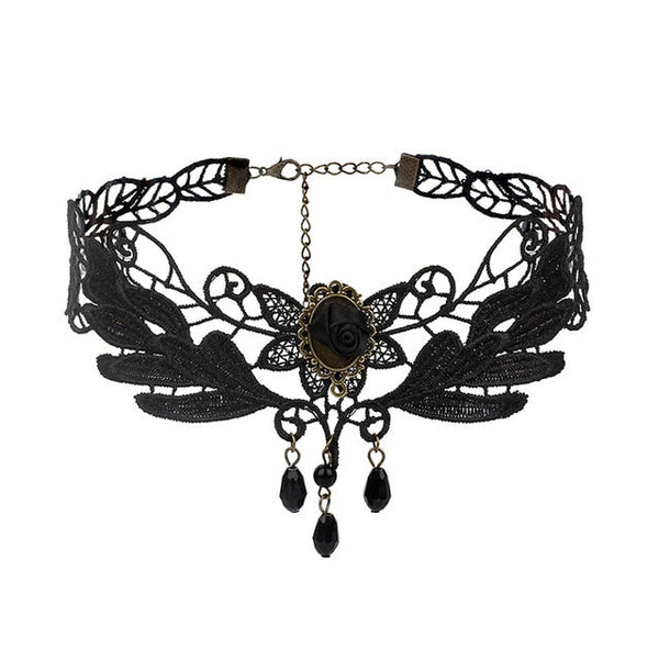 Goth Chic Neo Gothic Punk Lace Choker Necklace