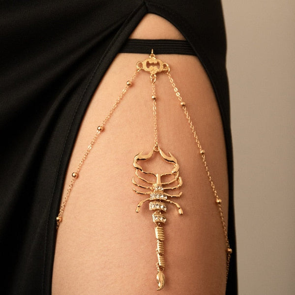 Gothic Chic Body Jewelry Scorpion Tassel Body Chain Arm Band Leg Chain