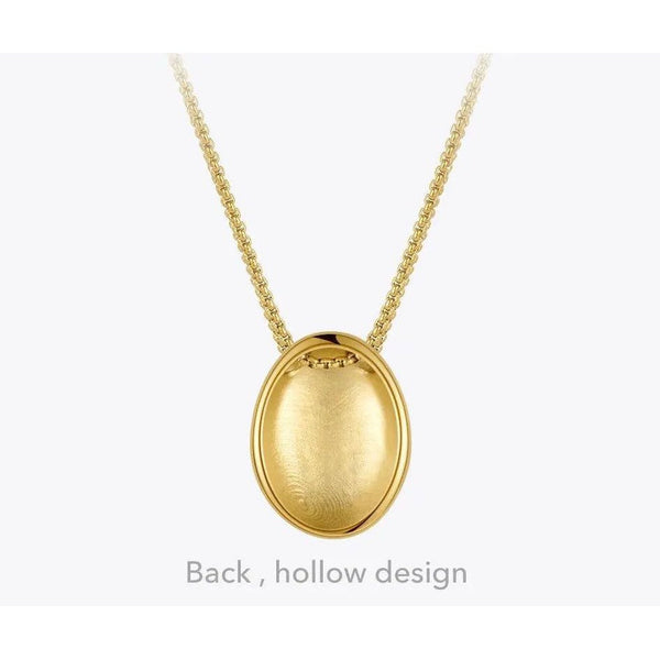 High Quality Fashion Jewelry Hollow Pebbles Stainless Steel Long Necklace Fashion Jewelry Gold Color Necklace Collar-Lucid Fantasy