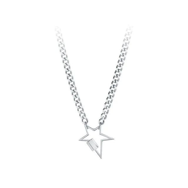 High Quality Fashion Jewelry Hollow Star Necklaces Gold Color Stainless Steel Necklace Fashion Jewelry-Lucid Fantasy