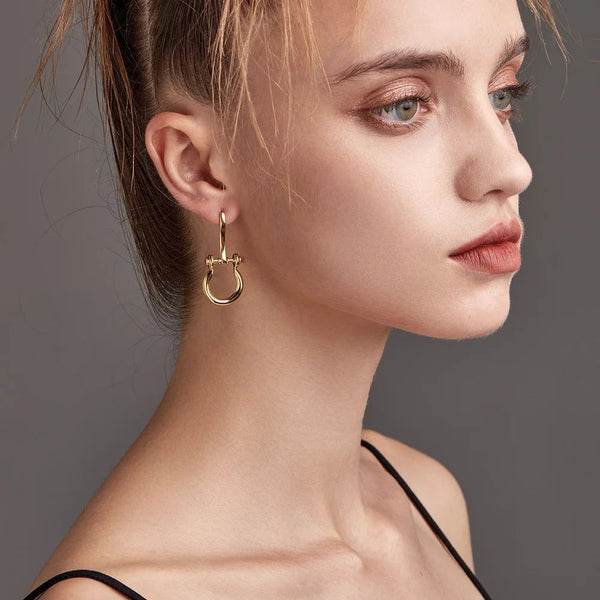 High Quality Fashion Jewelry Horseshoe Drop Earrings Dangle Fashion Jewelry-Lucid Fantasy