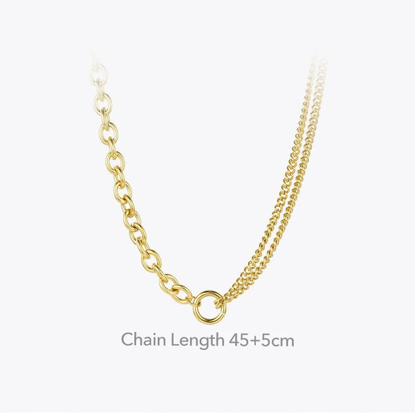 High Quality Fashion Jewelry Link Chain Choker Necklace Gold Color Stainless Steel Necklaces Fashion Jewelry-Lucid Fantasy