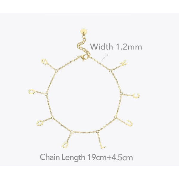 High Quality Fashion Jewelry Lucky Ankle Gold Color Stainless Steel Fashion Jewelry Accessories-Lucid Fantasy