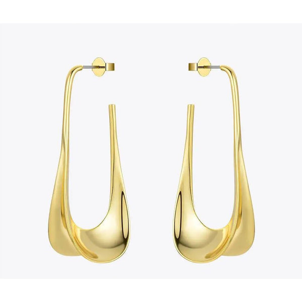 High Quality Fashion Jewelry Metal Petal Drop Color Statement Long Leaf Dangle Earrings Fashion Jewelry-Lucid Fantasy