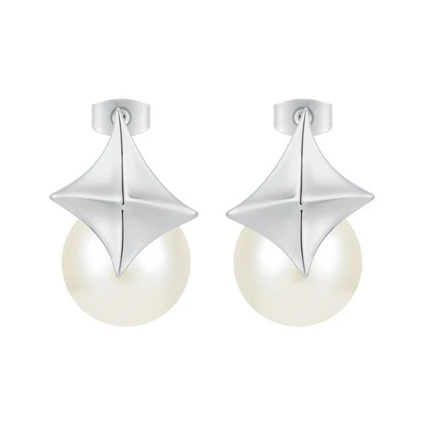 High Quality Fashion Jewelry Pearl Maxi Stud Earrings Gold Color Fashion Jewelry-Lucid Fantasy