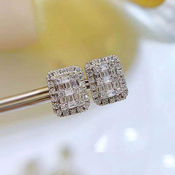 LUCID FANTASY 100% 925 Sterling Silver High Carbon Diamonds Gemstone Ear Studs Earrings Fine Jewelry-Lucid Fantasy