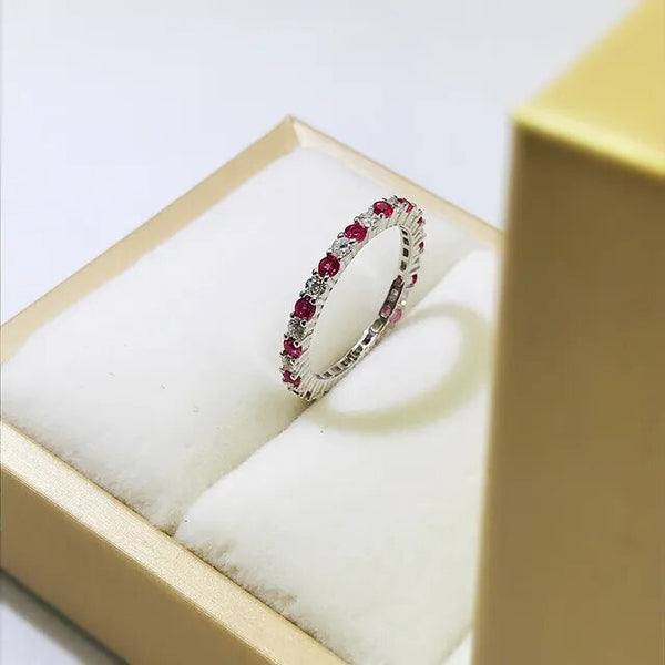 LUCID FANTASY 925 Sterling Silver Sapphire Ruby Emerald Created Moissanite Gemstone Romantic Rings Fine Jewelry-Lucid Fantasy