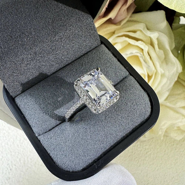 LUCID FANTASY Classic 925 Sterling Silver 5.5CT Emerald Citrine Sapphire Gemstone Fine Jewelry Ring-Lucid Fantasy