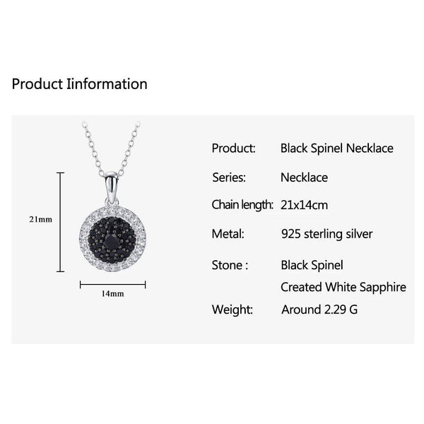 LUCID FANTASY Genuine 925 Sterling Silver New Style Chain Pendant Natural Black Spinel London Blue Topaz Sparkling Mixed Gems Fine Jewelry-Lucid Fantasy