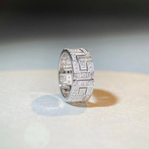 LUCID FANTASY Luxury 925 Sterling Silver White Sapphire Gemstone Ring Fine Jewelry-Lucid Fantasy