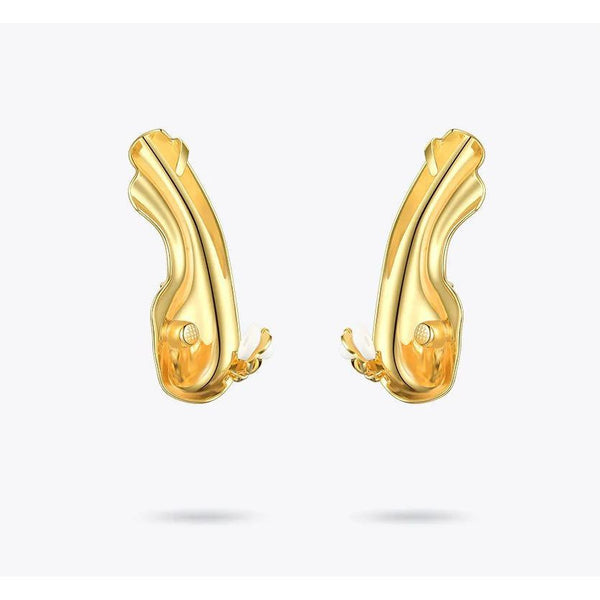 LUXE Design Art Design Earlobe Auricle Ear Cuff Clip On Earring Gold Color Fashion Jewelry-Lucid Fantasy