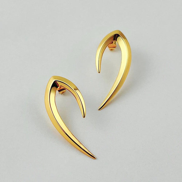 LUXE Design New Style Gold Color Blade Earrings Fashion Jewelry-Lucid Fantasy
