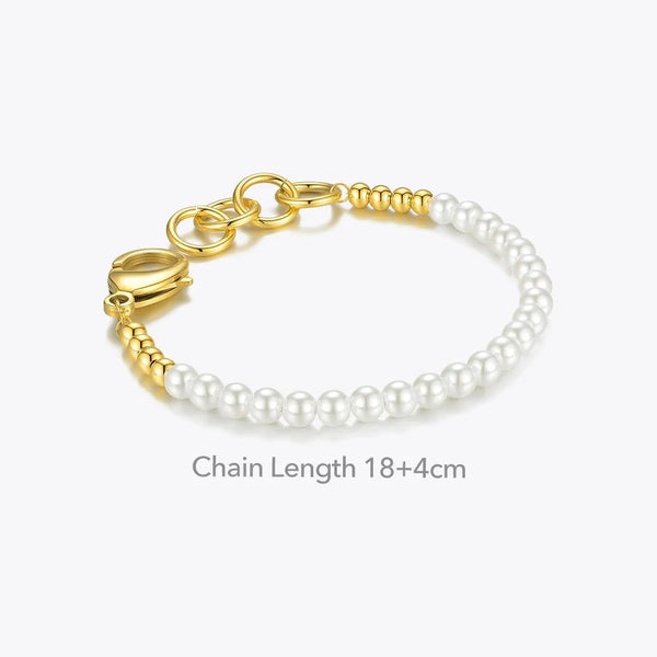 LUXE Design Pearl Beads Bracelets Gold Color Stainless Steel Bracelet Fashion Jewelry-Lucid Fantasy