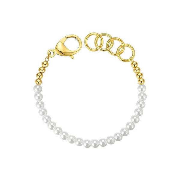 LUXE Design Pearl Beads Bracelets Gold Color Stainless Steel Bracelet Fashion Jewelry-Lucid Fantasy