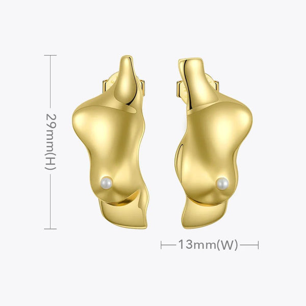LUXE Design Punk 3D Chest Stud Earrings Gold Color Fashion Jewelry-Lucid Fantasy