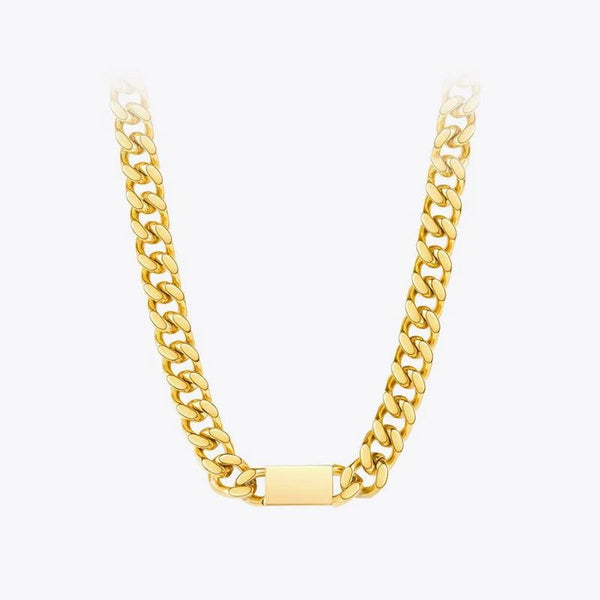 LUXE Design Punk Chain Necklace Gold Color Chunky Necklaces Stainless Steel Fashion Jewelry-Lucid Fantasy