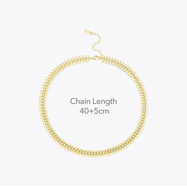 LUXE Design Punk Fancy Chain Necklace Stainless Steel Gold Color Centipede Choker Necklace Fashion Jewelry-Lucid Fantasy