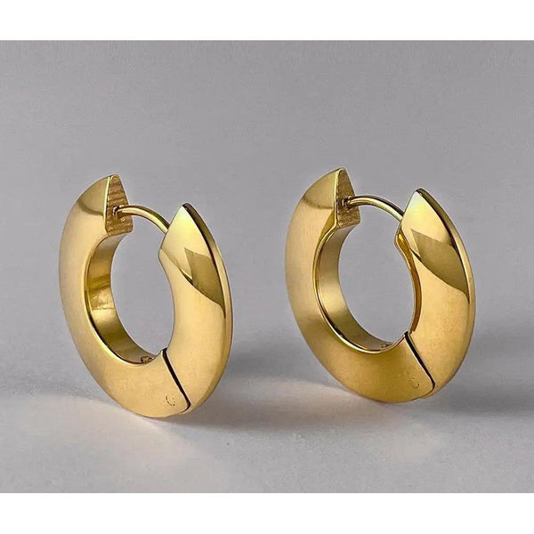 LUXE Design Stainless Steel Circle Earrings Gold Color Fashion Jewelry-Lucid Fantasy